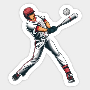 Baseball Player Sticker